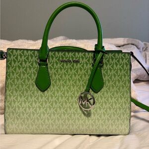 Michael Kors Green Logo Satchel